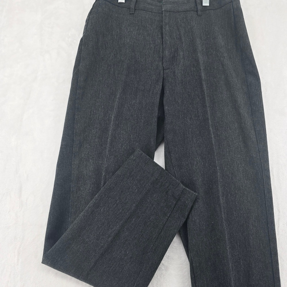 Dockers Recode Womens 8 Petite Pants Charcoal Gray Stretch Straight Leg Trousers